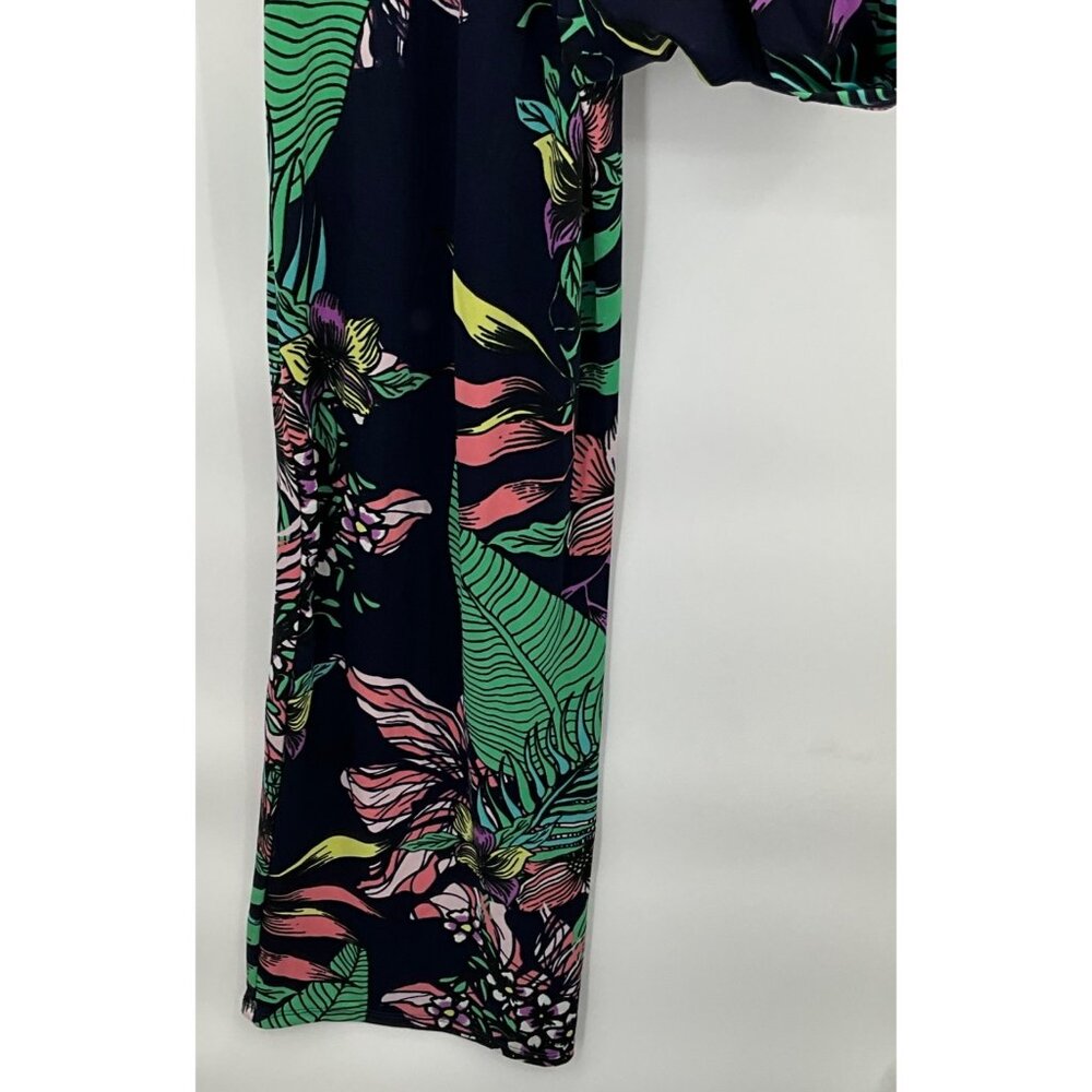 Beach Break Women's Tropical Print Wide Leg Pants Size S Polyester/Spandex - Picture 4 of 7